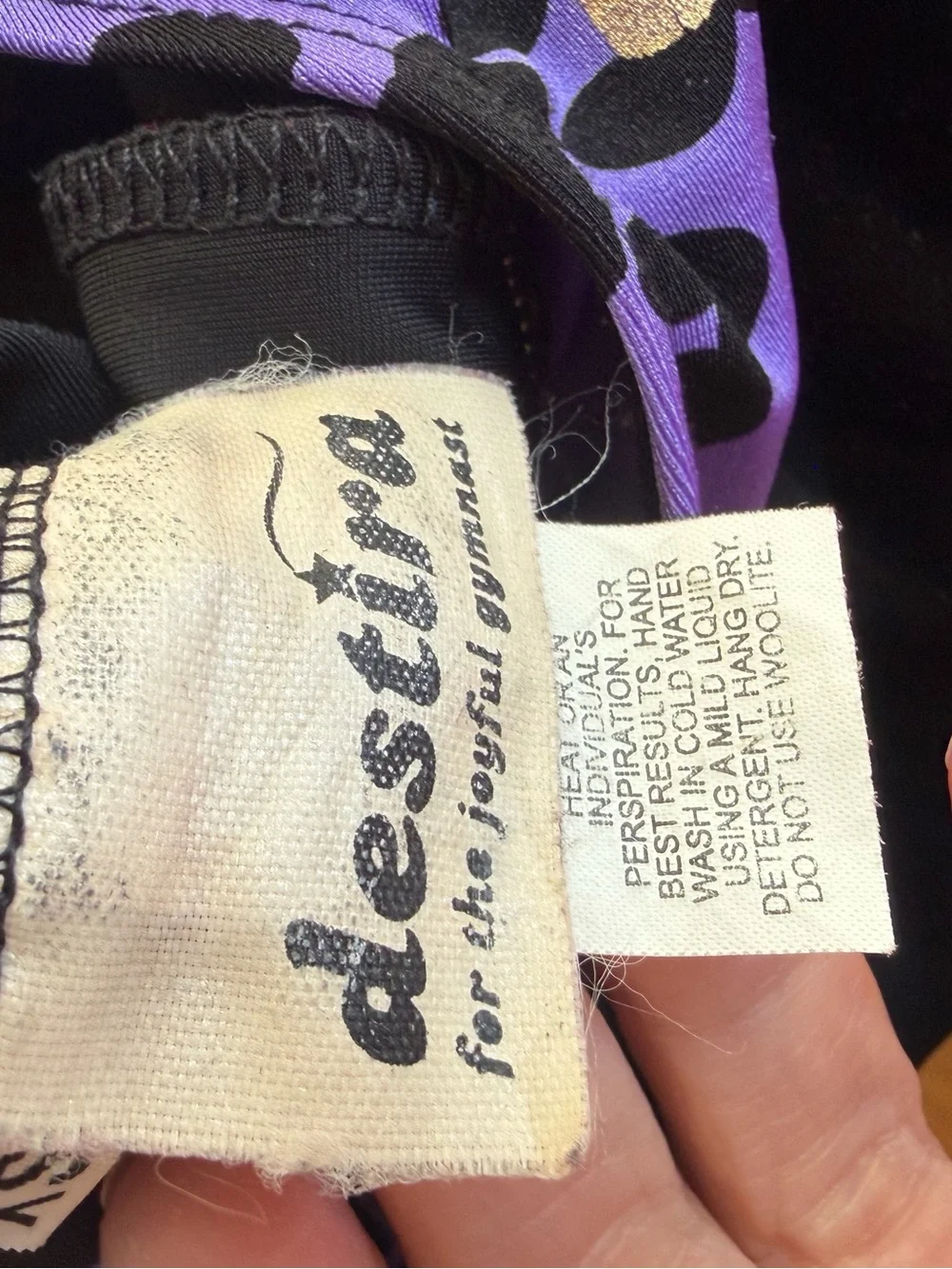 CUTE Vintage Destria Gymnast Outfit for a Little Girl SZ XS Velvet Animal Print